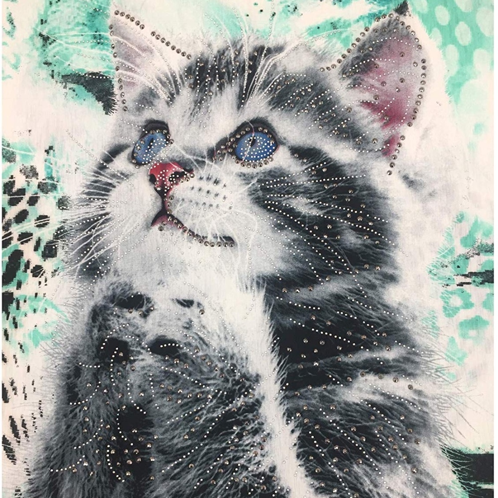 4/$25 Funny Cat T-Shirt Green Kitty Tunic Top Shirt O/S - Picture 5 of 7